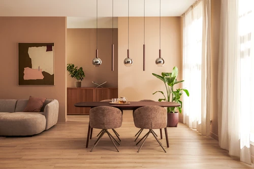 Lucide JASMINE - Pendant light - LED Dim. - CCT - 5x4W 2200K/3300K - Copper - Premium - atmosphere 2